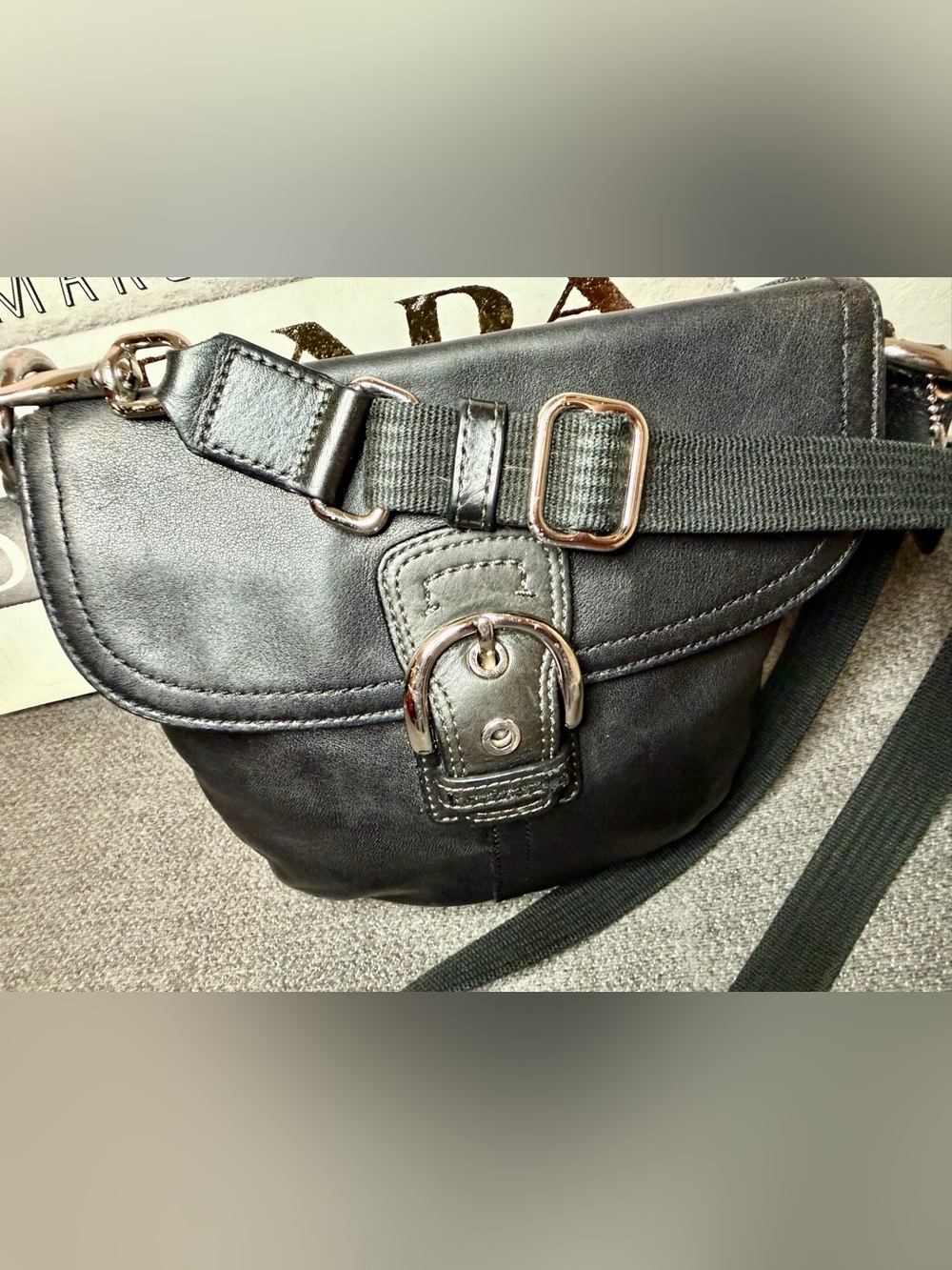 Vintage Coach Black Soho Buckle Crossbody Bag style 4786 - Picture 4 of 10